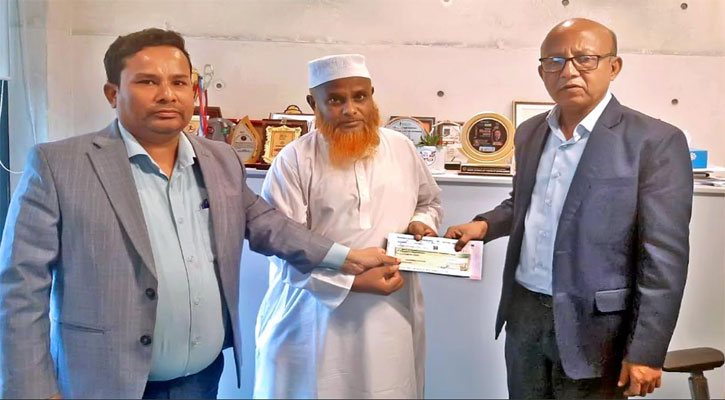 মাদরাসার অসম্পূর্ণ ভবন নির্মাণে ১৫ লাখ টাকা প্রদান করলো শাহজালাল ইসলামী ব্যাংক ফাউন্ডেশন 