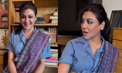 মিষ্টি হাসিতে জামদানী শাড়িতে মোহময়ী জয়া