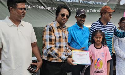 নারী দিবসে রংপুরে ‘ওমেন্স ফুটবল ডে’ আয়োজন