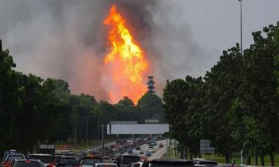 মালয়েশিয়ায় গ্যাস পাইপলাইন লিক থেকে ভয়াবহ অগ্নিকাণ্ড