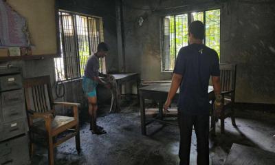 ব্রাহ্মণবাড়িয়ার গ্রামীণ ব্যাংকের শাখায় আগুন দিল দুর্বৃত্তরা