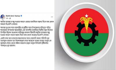 আমির হামজার বন্ধু হওয়ার কারণে ওয়াজে বক্তব্য দিতে দিল না বিএনপি নেতারা