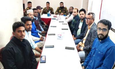 বানারীপাড়ায় সাংবাদিকদের সঙ্গে সেনাবাহিনীর মতবিনিময় সভা
