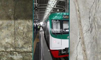 ভূমিকম্পে মেট্রোরেলের ছয় স্টেশনে ফাটল