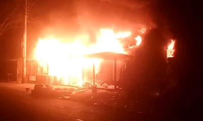 ঈদের আগে নলছিটিতে অগ্নিকাণ্ডে ৬ দোকান পুড়ে ছাই