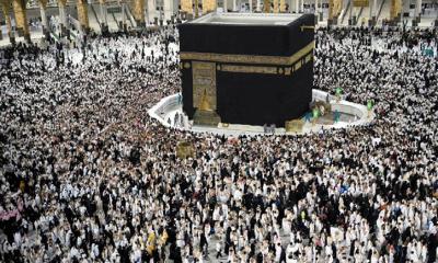 কাবা থেকে সাড়ে তিন কিলোমিটার দূর গেল নামাজের কাতার