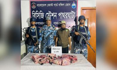 পাথরঘাটায় হরিণের মাংস উদ্ধার 