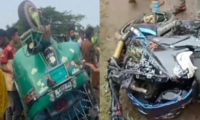 ত্রিমূখী সংঘর্ষে প্রাণ গেল ৪ মোটরসাইকেল আরোহীর