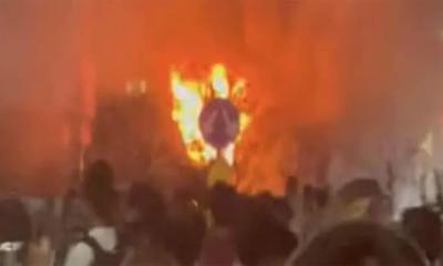 মিরপুরের পর এবার ধোলাইপাড়ে বাসে আগুন