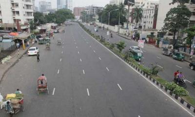 ঈদ ও বৃষ্টির কারনে ফাঁকা সড়ক