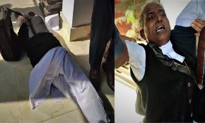 মনোনয়ন বাতিল হওয়ায় প্রার্থীর গড়াগড়ি করে কান্না