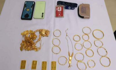 বিমানবন্দরে ৭৬১ গ্রাম স্বর্ণালঙ্কারসহ দুইজন আটক