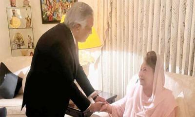 খালেদা জিয়ার সঙ্গে দেখা করতে ফিরোজার বাসায় পাক উপ-প্রধানমন্ত্রী