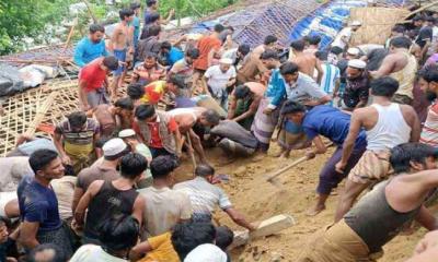 কুতুপালংয়ে রোহিঙ্গা ক্যাম্পে পাহাড় ধসে ৪ শিক্ষার্থীর মৃত্যু