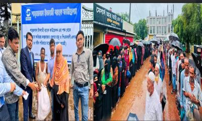 বন্যায় ক্ষতিগ্রস্তদের ত্রাণ দিলো শাহ্জালাল ইসলামী ব্যাংক ফাউন্ডেশন