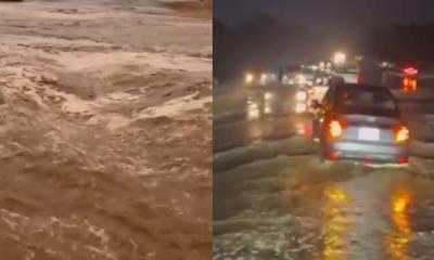 হঠাৎ সৌদিতে ভারী বৃষ্টি