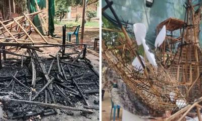 চারুকলায় নববর্ষের মোটিফে আগুন লাগা রহস্যজনক