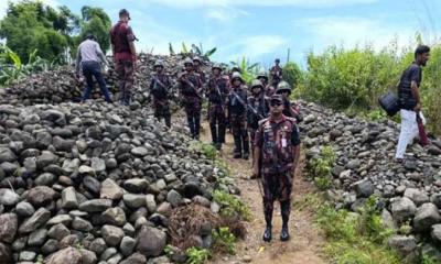 কোম্পানিগঞ্জের উৎমাছড়া থেকে প্রায় দুই লাখ ঘনফুট পাথর উদ্ধার