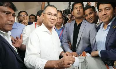 ভোট দিয়েছেন তারেক রহমান