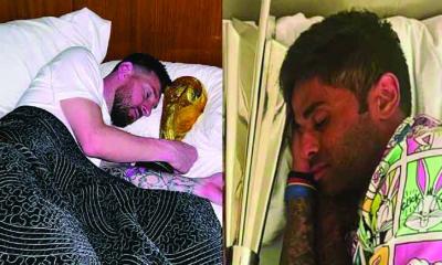 মেসিকে দেখে বিশ্বকাপ শিরোপা নিয়ে ঘুমালেন সূর্যকুমারও