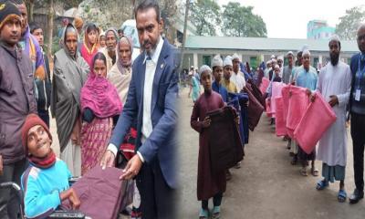 রংপুর ও নওগাঁয় শাহ্জালাল ইসলামী ব্যাংকের শীতবস্ত্র বিতরণ