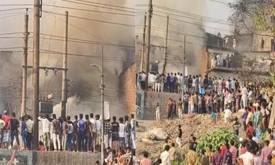 রাজধানীর ইসলামবাগে ভবনে আগুন, নিয়ন্ত্রণে ৮ ইউনিট