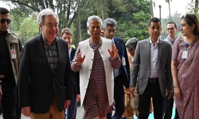 কক্সবাজারের পথে জাতিসংঘ মহাসচিব ও প্রধান উপদেষ্টা