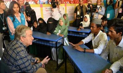 উখিয়া রোহিঙ্গা ক্যাম্পে জাতিসংঘের মহাসচিব