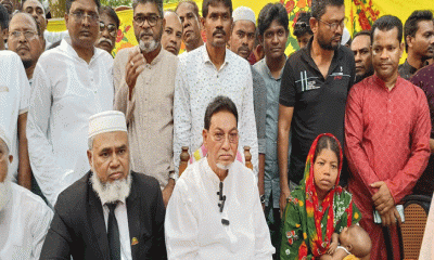 নিহত মন্টু দাশের বাড়িতে বিএনপির ভাইস চেয়ারম্যান নূরুল ইসলাম মনি