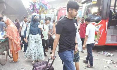 ঈদযাত্রার দুদিনে ঢাকা ছেড়েছে প্রায় ৪১ লাখ মানুষ