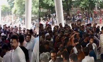 সিনেটের ভোটকেন্দ্রে হট্টগোল