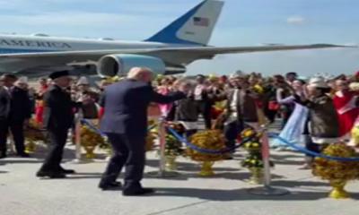 মালয়েশিয়ায় পা রেখেই নেচে উঠলেন ট্রাম্প