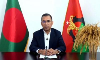 নির্বাচনোত্তর সংবাদ সম্মেলনে কথা বলছেন তারেক রহমান