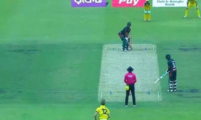 জোড়া উইকেট হারিয়ে বিপদে বাংলাদেশ