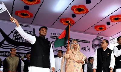 শেখ হাসিনার সঙ্গে সংবাদ সম্মেলনে থাকছেন সাকিব আল হাসান
