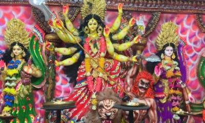 প্রতিমা বিসর্জনের মাধ্যমে শেষ হচ্ছে দুর্গোৎসব