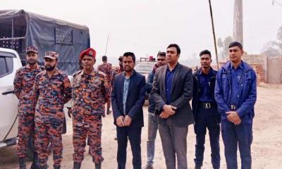 কুড়িগ্রামে আগুন নিভিয়ে তিনটি ইটভাটার কার্যক্রম বন্ধ