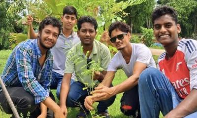 বরগুনায় কৃষ্ণচূড়ার ছায়ায় তরুণদের সবুজ স্বপ্নের অভিযাত্রা