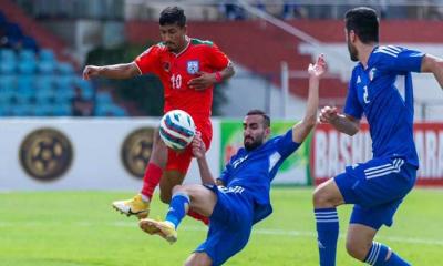 শক্তিশালী কুয়েতের সঙ্গে লড়াই করে হারল বাংলাদেশ 