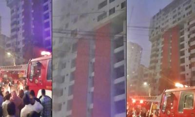 রাজধানীর বহুতল ভবনে আগুন