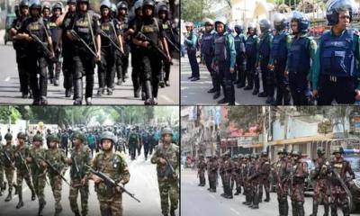 নজিরবিহীন নিরাপত্তা বলয়ে সারা দেশে