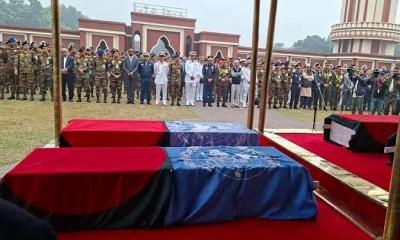 সুদানে নিহত ছয় বাংলাদেশি শান্তিরক্ষীর জানাজা অনুষ্ঠিত