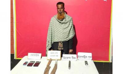 যৌথবাহিনীর অভিযানে দেশীয় অস্ত্রসহ বিএনপি নেতা গ্রেপ্তার