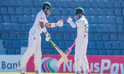 পাহাড় সমান রান নিয়ে বাংলাদেশের ইনিংস ঘোষণা