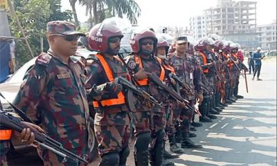 রাজধানীর বিভিন্ন পয়েন্টে বিজিবি মোতায়েন
