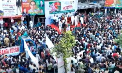 নয়াপল্টনে ঢল নেমেছে বিএনপি নেতাকর্মীদের