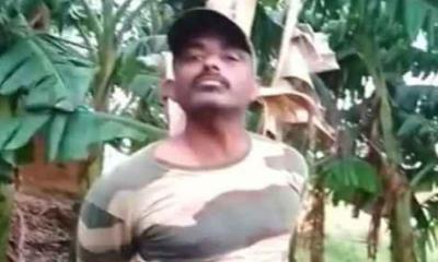 বাংলাদেশে ঢুকে নজরদারি, বিএসএফ সদস্যকে কলাগাছে বাঁধল জনতা