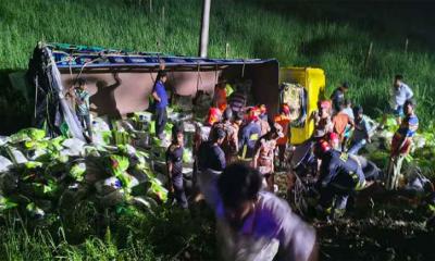 দাউদকান্দিতে ট্রাক উল্টে ৭ জন নিহত