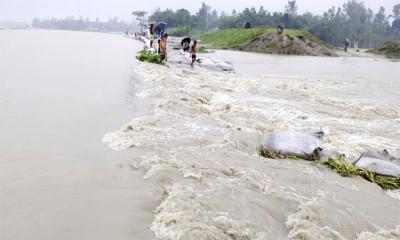বিপৎসীমার ২৯ সেন্টিমিটার উপরে দুধকুমার নদের পানি