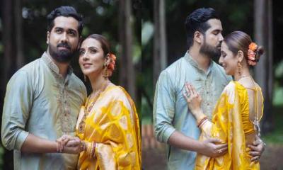 কেমন কাটল বিয়ের পর মিমের প্রথম পূজা